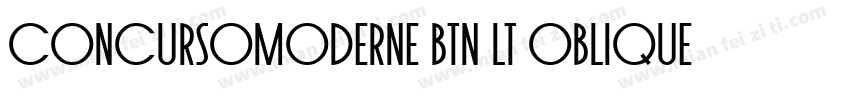 ConcursoModerne BTN Lt Oblique字体转换